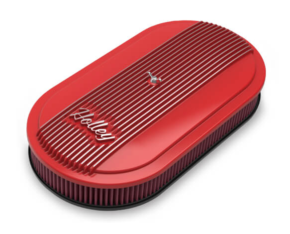 OVAL AIR CLEANER - VINTAGE SERIES OVAL AIR CLEANER -GLOSS RED MACHINED