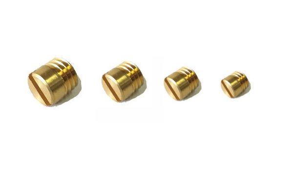 Brass Drill plug set 4 Plugs