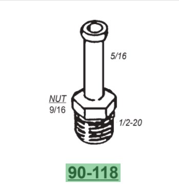 brass fuel fitting 5/16 inverted flare tube