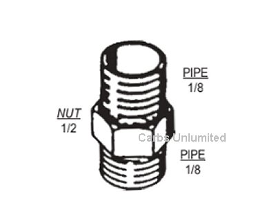 Brass Adaptor Fitting 1/8 nipple