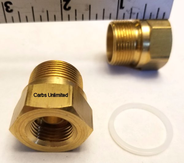 Brass Fuel Inlet Fitting 7/8 threads x 5/8 18