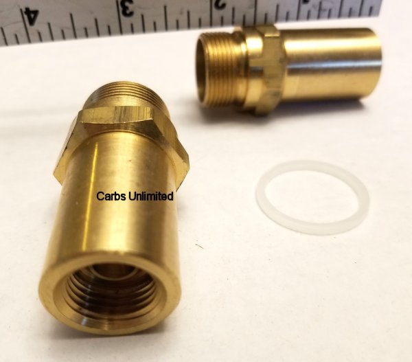 Brass Fuel Inlet Fitting - 7/8 threads x 5/8 18