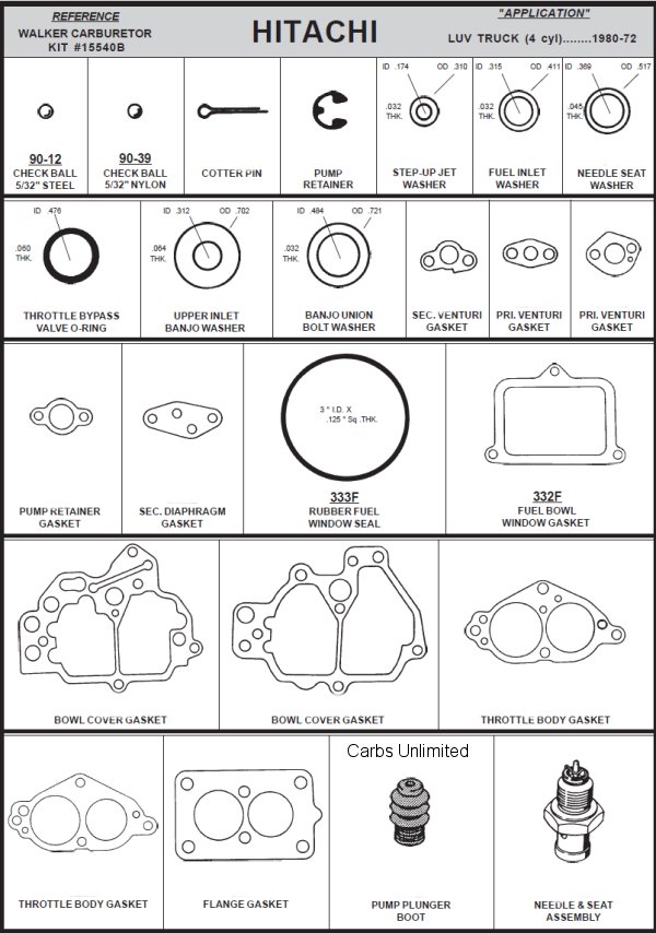 CARB KIT Hitachi 2