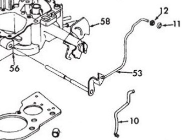 Choke lever and rod - Varajet # 53