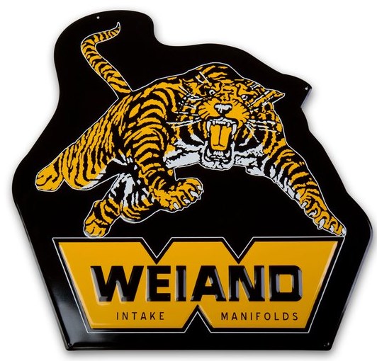 WEIAND TIGER METAL SIGN