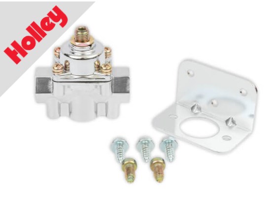 Holley Fuel pressure regulator uses 3/8 NPT fittings