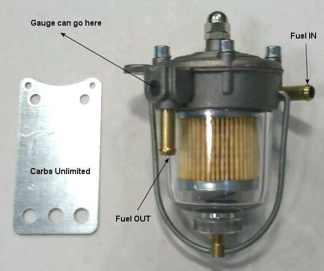 Fuel pressure regulator 5/16 lines place for gauge