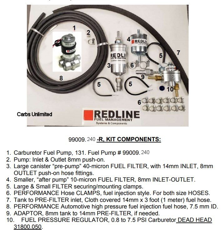 Fuel Pump 3-7psi And Install Kit