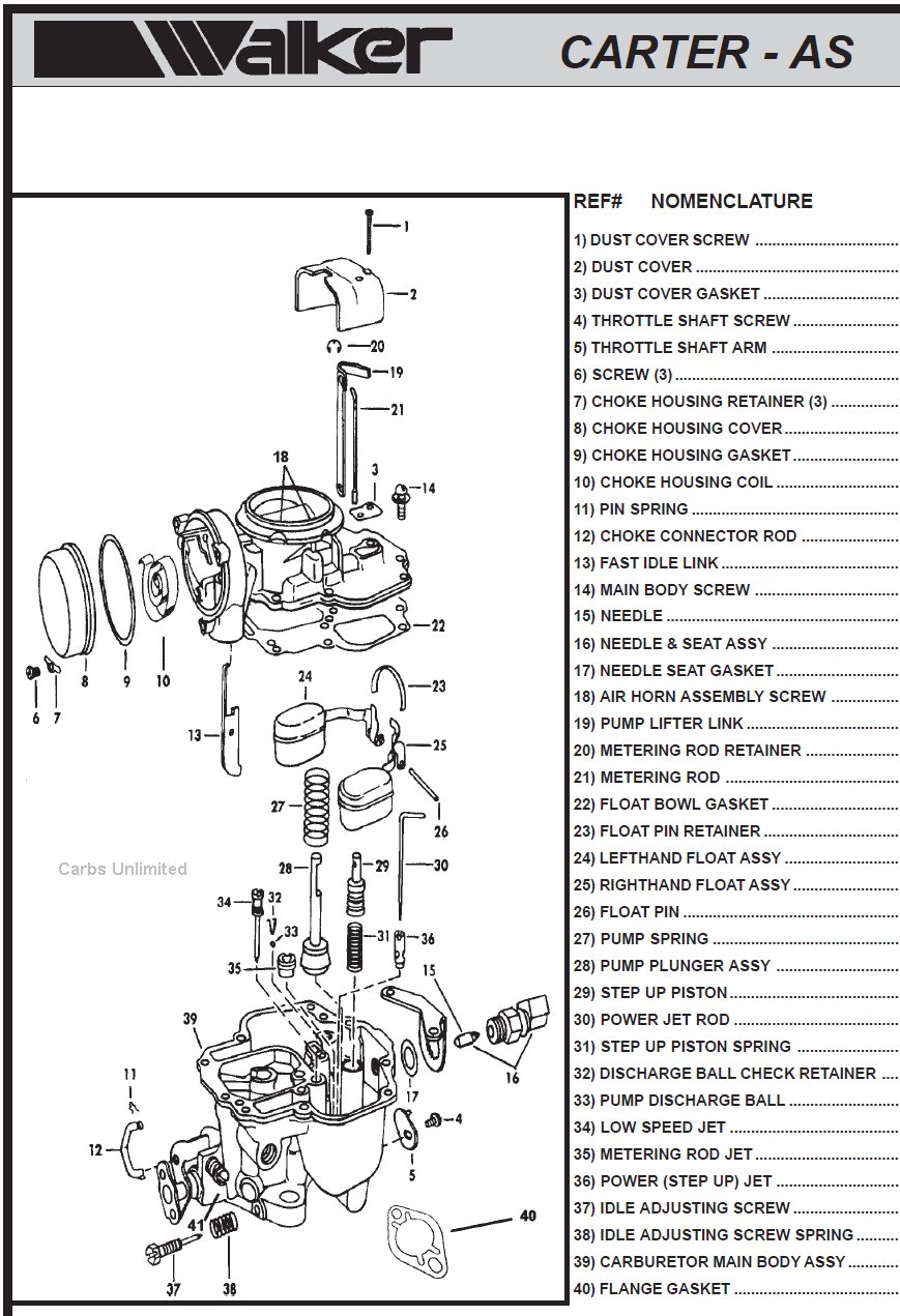 holley 4 barrel carb diagram