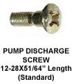 Pump Discharge Screw 12-28 thread