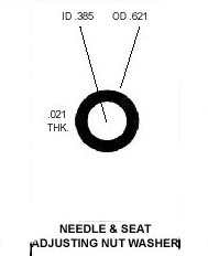 Needle & Seat Adj. Nut Washer