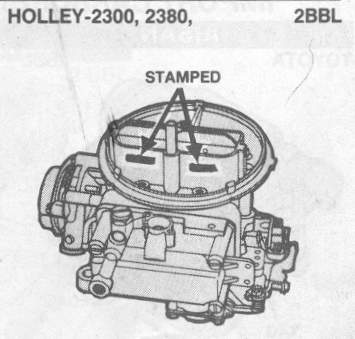 holley carb numbers