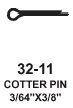 Cotter Pin 3-64 x 3/8 Bag of 10