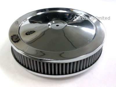NLA - Chrome airfilter 10inch universal base round  5 1/8