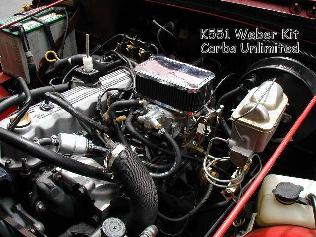 Weber Carburetor on Jeep Chrome Aircleaner