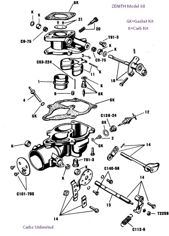 Diagram for Zenith model 68