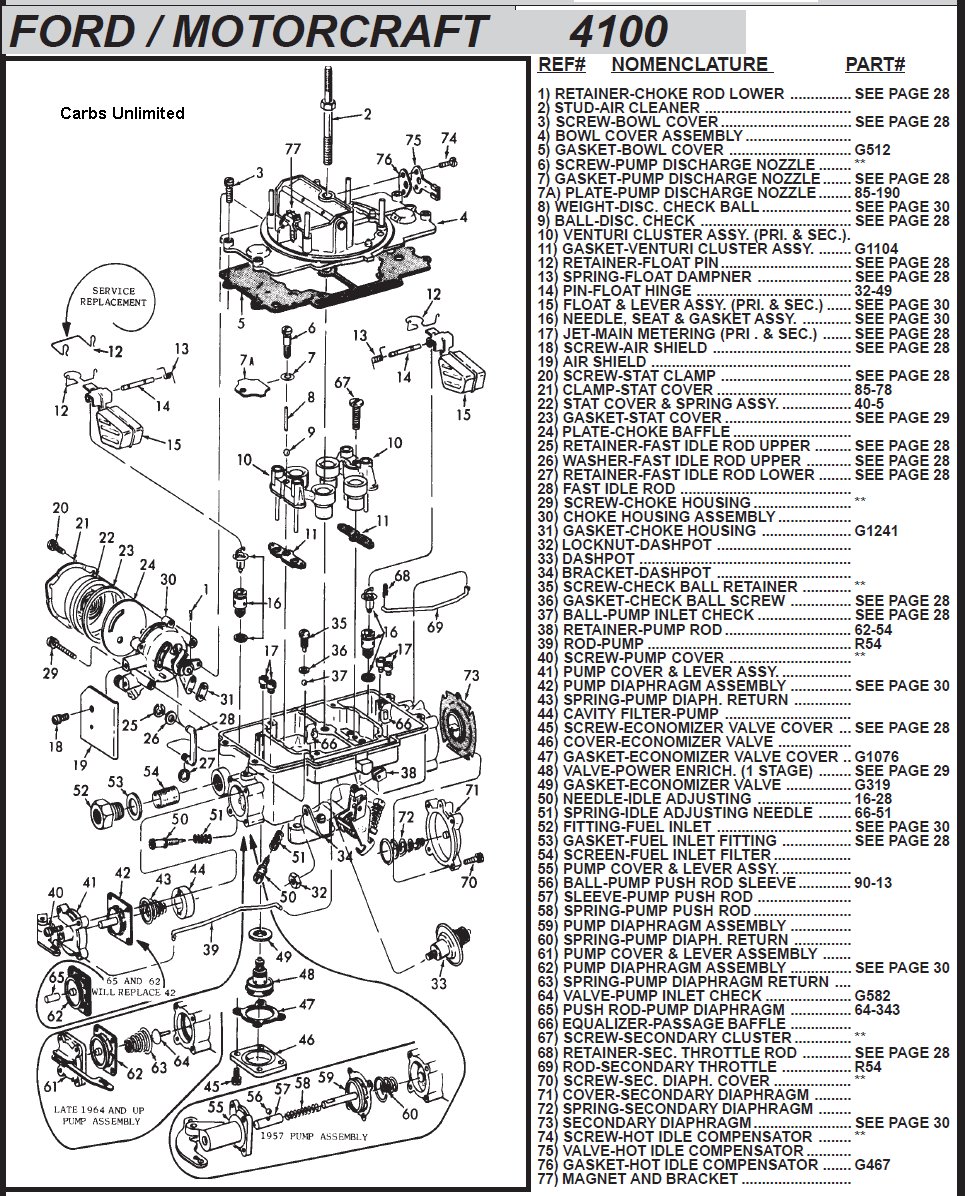 Ford Motorcraft Autolite Carburetor Power Valve Assembly – 6.5 HG – New