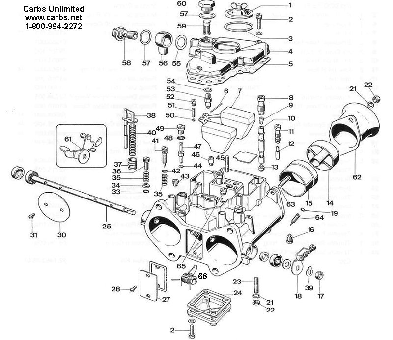 Weber 55 DCO SP Diagram