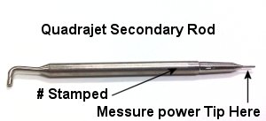 Quadrajet Rods and Hangers