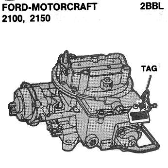 Ford 2150 carb parts