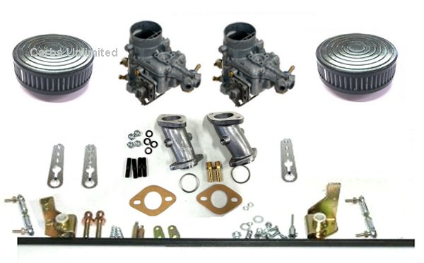 Weber 34 ICT Dual Carb Kit With Hex Bar Linkage For VW Type 1 Air-Cooled Engines